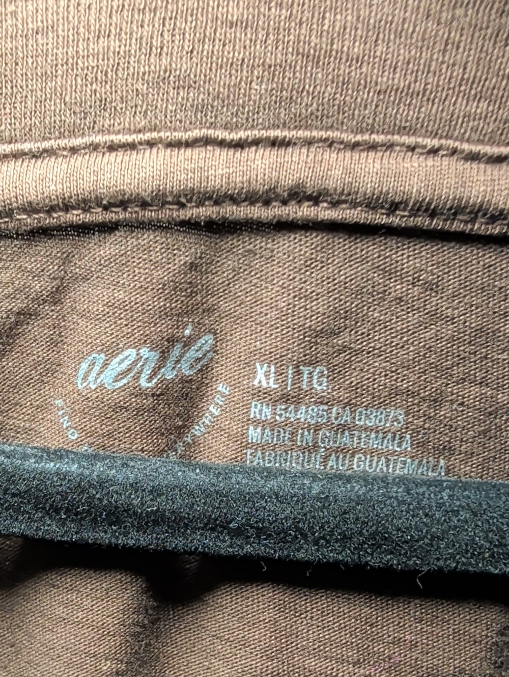 Aerie V-Neck Boyfriend T-shirt Brown Short Sleeve Oversized 100% Cotton Size XL - Picture 2 of 5